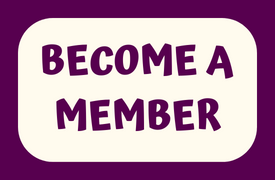 purple background with a cream box with purple text become a member